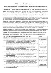 2015 Landscape Trust Weekend Seminar Rocks, Landforms & Soils