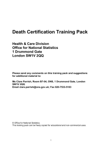 Training in death certification