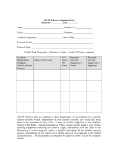 SYLFF Fellows - Assignment Form