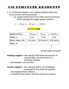 2.10 Limiting Reagents
