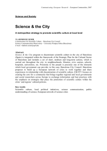 Science & the City: a metropolitan strategy