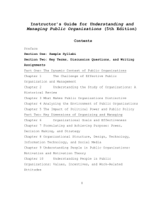 instructor`s manual for understanding and managing public