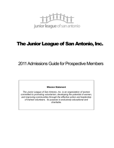 JLSA Admissions Guide - Junior League of San Antonio