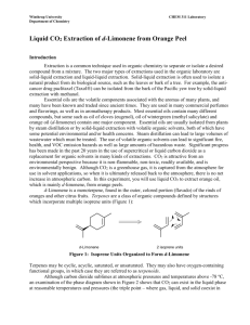 Liquid CO2 Extraction of d-Limonene from Orange Peel