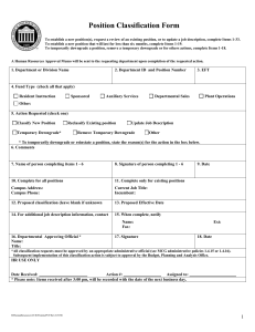 ostdoctoral Sample Position Classification Form