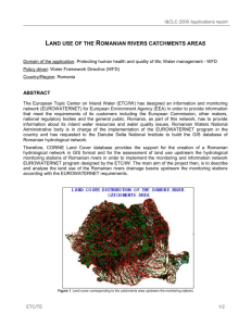 Land use of the Romanian rivers catchments areas