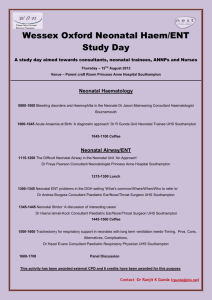 Neonatal Nutrition Study Day