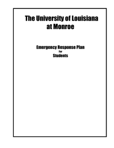 ULM Emergency Response Plan for Students