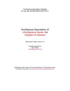 Architecture description template for use with ISO/IEC/IEEE 42010