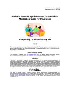 Tourette`s and Tic Resources
