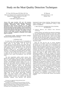 3. hyperspectral image detection technology of meat quality