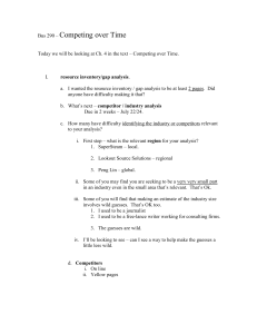 Bus 290 – Competing over Time