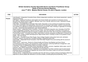 British Geriatrics Society Specialist Nurse and Senior Practitioner