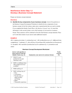 Business Concept Development Worksheet