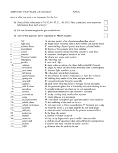VOLCANOES STUDY GUIDE AND CHECKLIST
