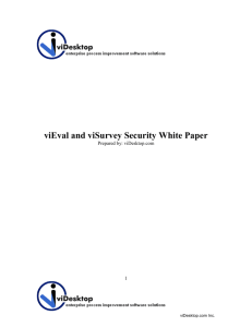 viEval and viSurvey security