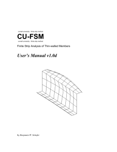 CU-FSM User`s Manual v1d - Department of Civil Engineering