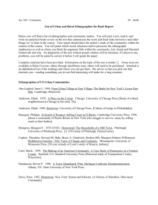 Community Ethnography List