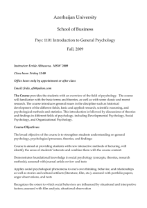 Introduction to General Psychology