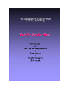 2008 report - Irish Council for Psychotherapy