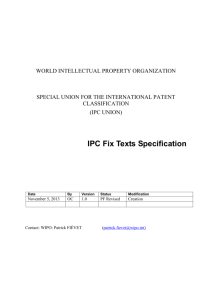 IPC Fix Texts Specification