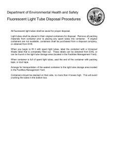 Fluorescent Light Tube Disposal Procedures