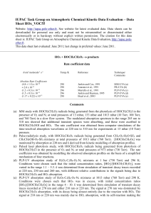 Data Sheet HOx_VOC55 - IUPAC Task Group on Atmospheric