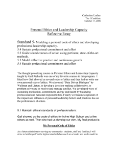 Personal Ethics and Leadership Capacity - ocde