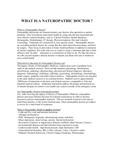 What is a Naturopathic Doctor