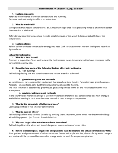 Microclimates worksheet answers