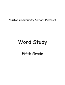 FifthGradeSpellingPacket - Clinton Community School District