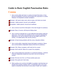 Guide to Basic English Punctuation Rules