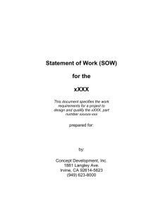 Statement of Work (SOW) - Concept Development, Inc.