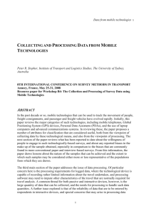 Collecting and Processing Data from Mobile Technologies