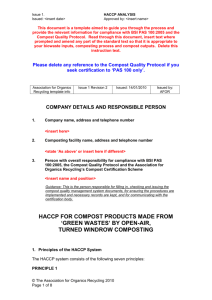 haccp for compost products made from