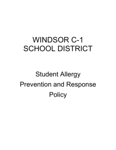 Student Allergy - Windsor C