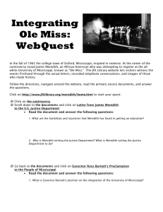 Integrating Ole Miss: Webquest - Bailey401