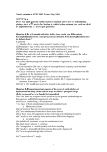 Model answers to VETS 5002 Exam- May 2003