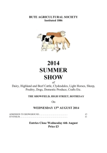 WEDNESDAY 13th AUGUST 2014