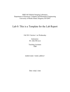 Lab Report Template - Electrical, Computer & Biomedical Engineering