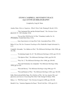 stone-campbell peace bibliography