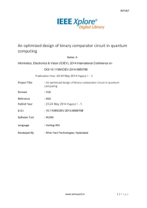 An optimized design of binary comparator circuit in quantum