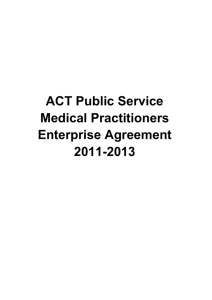 ACTPS Medical Practitioners Enterprise Agreement