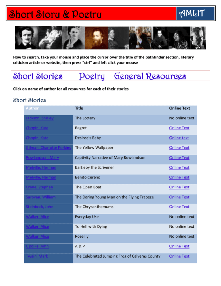 Short Stories Granada Hills Charter High School