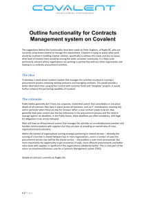 Outline functionality for Contracts Management system on Covalent