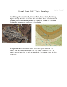 Newark Basin Field Trip for Petrology 2014