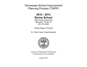 Tennessee School Improvement Plan