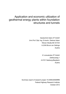 Application and economic utilization of geothermal energy plants