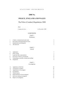 The Police (Conduct) Regulations 2008