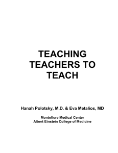 Teaching Syllabus - Albert Einstein College of Medicine